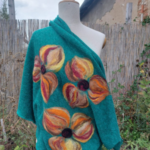 komin  welniany filcowany wełna merino