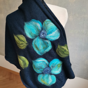 komin  welniany filcowany wełna merino