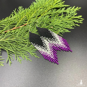 Kolczyki cieniowane - fuksja #565