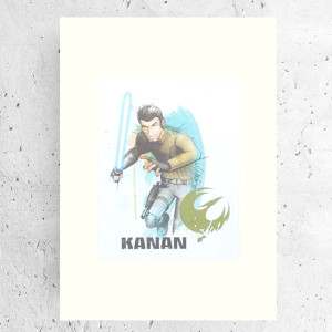 Kanan plakat z gwiezdnych wojen, fajne plakaty dla chłopaka, star wars plakaty A4, nowy plakat rebelianci gwiezdne wojny, Kanan poster A4, plakaty dla nastolatka, nowoczesne plakaty z filmów