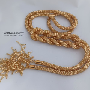 Lariat w kolorze jasnobursztynowym