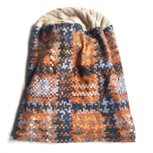 Czapka dzianinowa  we wzory