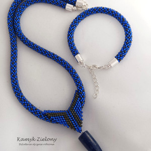 Naszyjnik i bransoletka - lapis lazuli