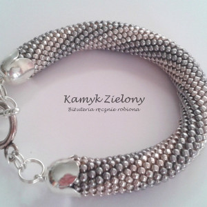 Bransoletka w dwóch odcieniach srebra