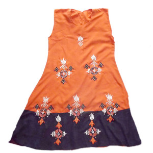 boho tunika, pomarańczowa sukienka, boho sukienka, etno tunika, etno sukienka, pomarańczowa tunika