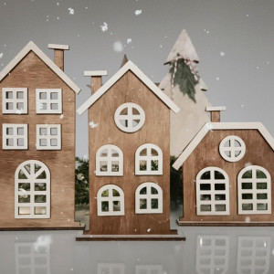 Komplet domków ozdoba, prezent
