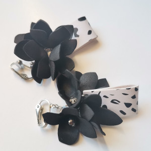 Klipsy kwiaty boho