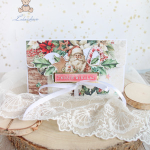 Kartka kopertówka na bon voucher, prezent świąteczny 2 GOTOWA