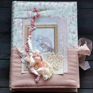 Album dziecięcy, prezent na chrzest, roczek, narodziny, baby shower "Vintage Baby Girl"