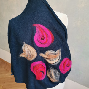 komin  welniany filcowany wełna merino