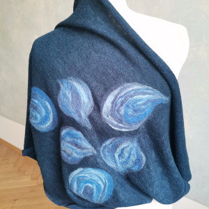 komin  welniany filcowany wełna merino