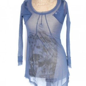 Tunika niebieska długa