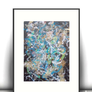 abstrakcyjny rysunek 30x40, nowoczesny obraz do domu, boho dekoracja na ścianę, pastelowy rysunek do  salonu, ręcznie malowana grafika do sypialniA3