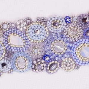 zimowa koralikowa łąka z perłami i opalitem