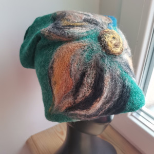 Czapka wełniana turkus