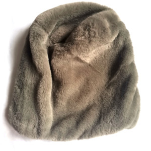 Futrzana szara  sztuczne futro czapka