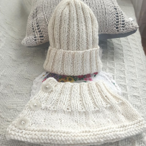 Zimowy komplet czapka i komin