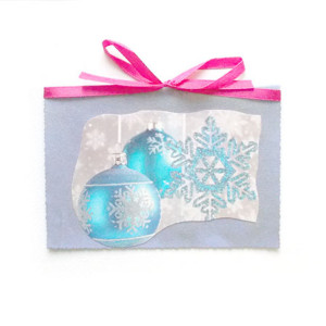 shabby chic kartka świąteczna, bombki kartka na Boże Narodzenie, Boże Narodzenie kartki bez życzeń, noworoczne kartki, kartki na Nowy Rok, bożonarodzeniowa kartka z bombkami