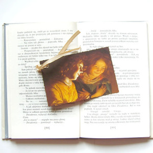 vintage zakładka do książki, ładna zakładka do książki, anioły zakładka, sztuka zakładka, malarstwo zakładka, zakładka z aniołami, zakladka ze sztuką