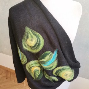 komin  welniany filcowany wełna merino