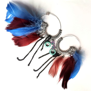 Kolczyki kola pióra