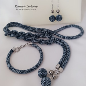 Hematytowy komplet biżuterii