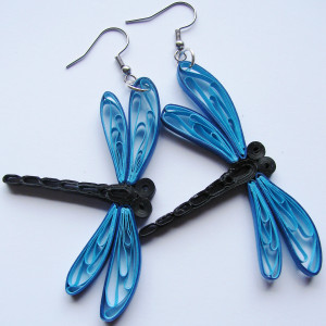 kolczyki ręcznie wykonane z papieru