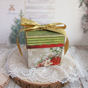 Exploding box świąteczny prezent, kartka świąteczna, Boże Narodzenie "Elfy" GOTOWY