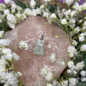 kryształowy naszyjnik: zielony awenturyn stal chirurgiczna