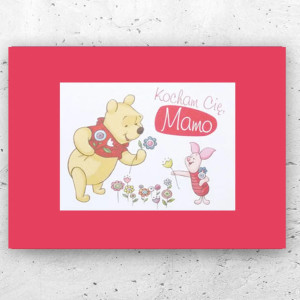 plakat z Kubusiem Puchatkiem, bajkowe plakaty dla dzieci, Kubuś Puchatek plakat do dziecięcego pokoju, plakat dla chłopca, plakat dla dziewczynki, plakat z misiem, prezent dla mamy