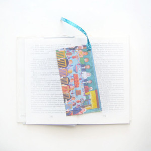 kolorowa zakładka do książki, mocna zakładka do książek, duża zakładka do książek, malarstwo zakładka, sztuka zakladka, vintage zakładka