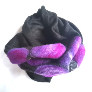 Komin wełniany czarny