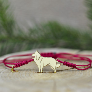 Owczarek belgijski Groenendael / Tervueren - bransoletka, srebro 925