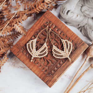 Boho Kolczyki z makramy 'DEVI'