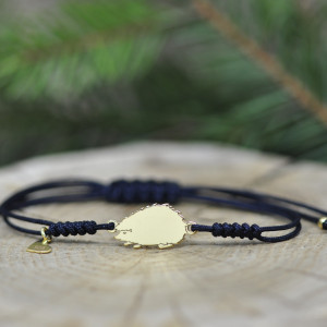 Jeż / Jeżyk - bransoletka z jeżem - srebro 925 pozłacane