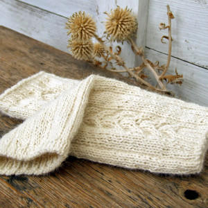 Getry z Alpaki, ocieplacze na nogi, długie  - ecru