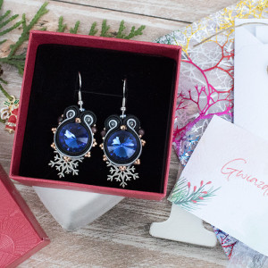 Kolczyki sutasz Kobalt i Śnieg