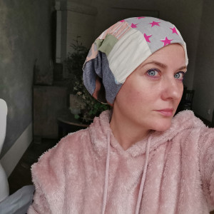 Czapka patchwork smerfetka