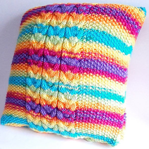 40. tęczowa, kolorowa poszewka na poduszkę