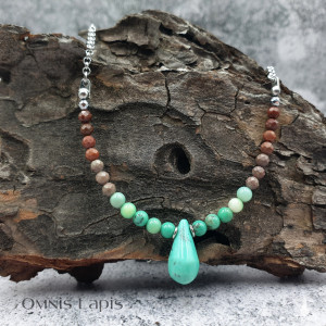 Naszyjnik ombre- chryzopraz i magnezyt