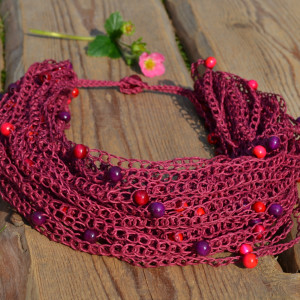 Zamotka cyklamenowa lniana