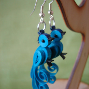 kolczyki ręcznie wykonane z papieru