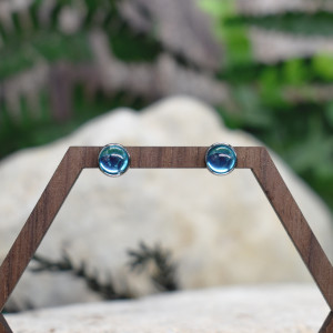 Drobne stalowe kolczyki wkrętki z oczkiem #154