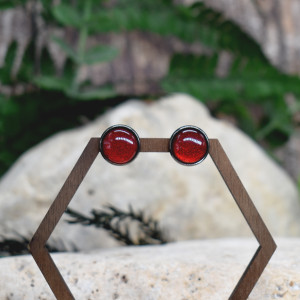 Stalowe kolczyki wkrętki brokatowe #260