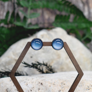 Stalowe kolczyki wkrętki ombre kameleon #263