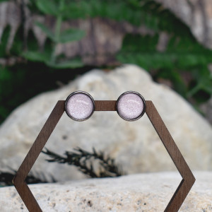 Stalowe kolczyki wkrętki brokatowe #268