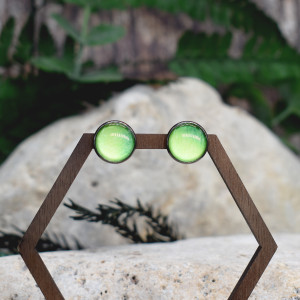 Stalowe kolczyki wkrętki ombre akwarela #270