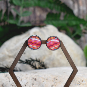 Stalowe kolczyki wkrętki grafika wzorek #275