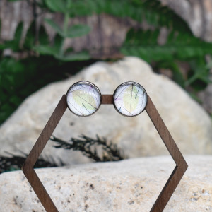 Stalowe kolczyki wkrętki grafika wzorek #284