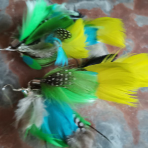 Kolczyki zwariowane bujne dlugie